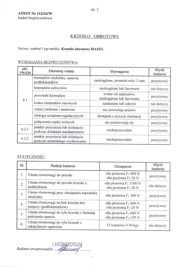 HASEL fotel gabinetowy czarny / popiel