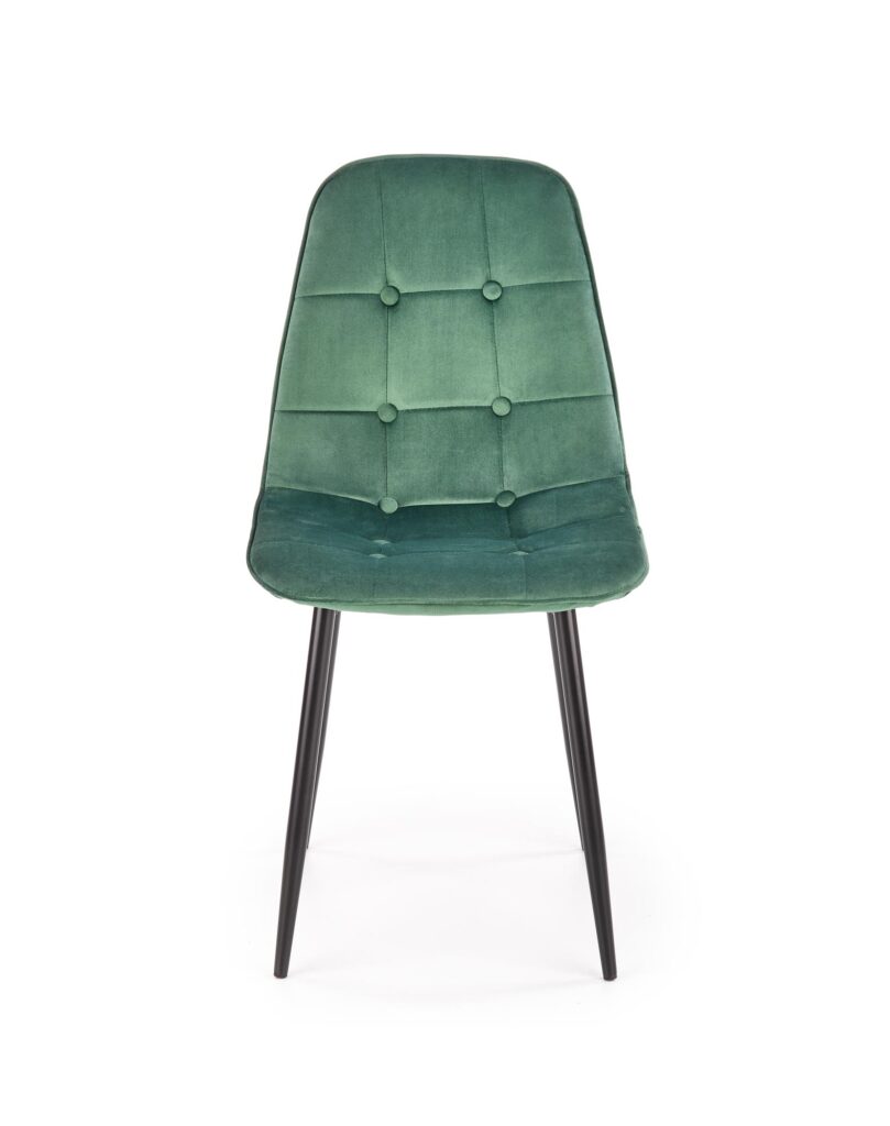K417 krzesło ciemny zielony velvet