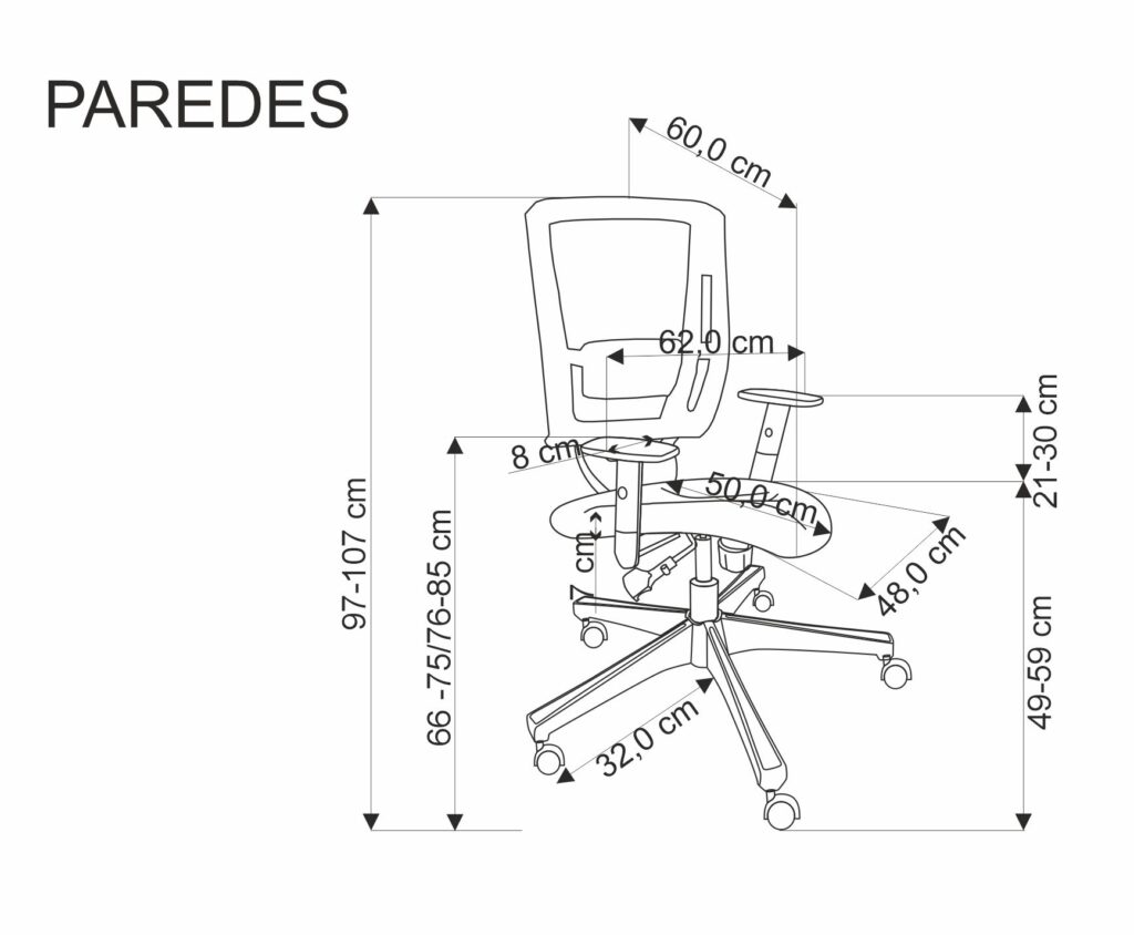 PAREDES fotel gabinetowy czarny)