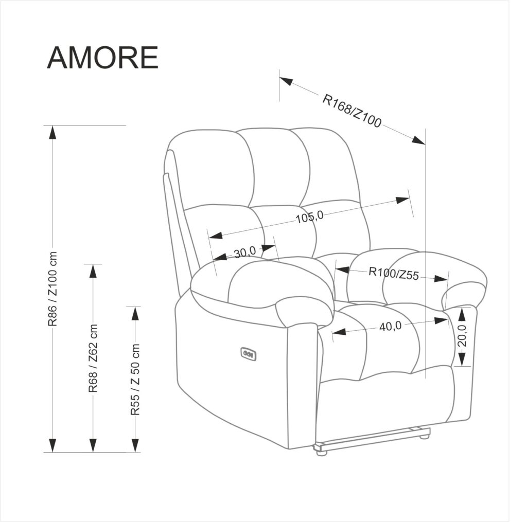 AMORE fotel wypoczynkowy beżowy
