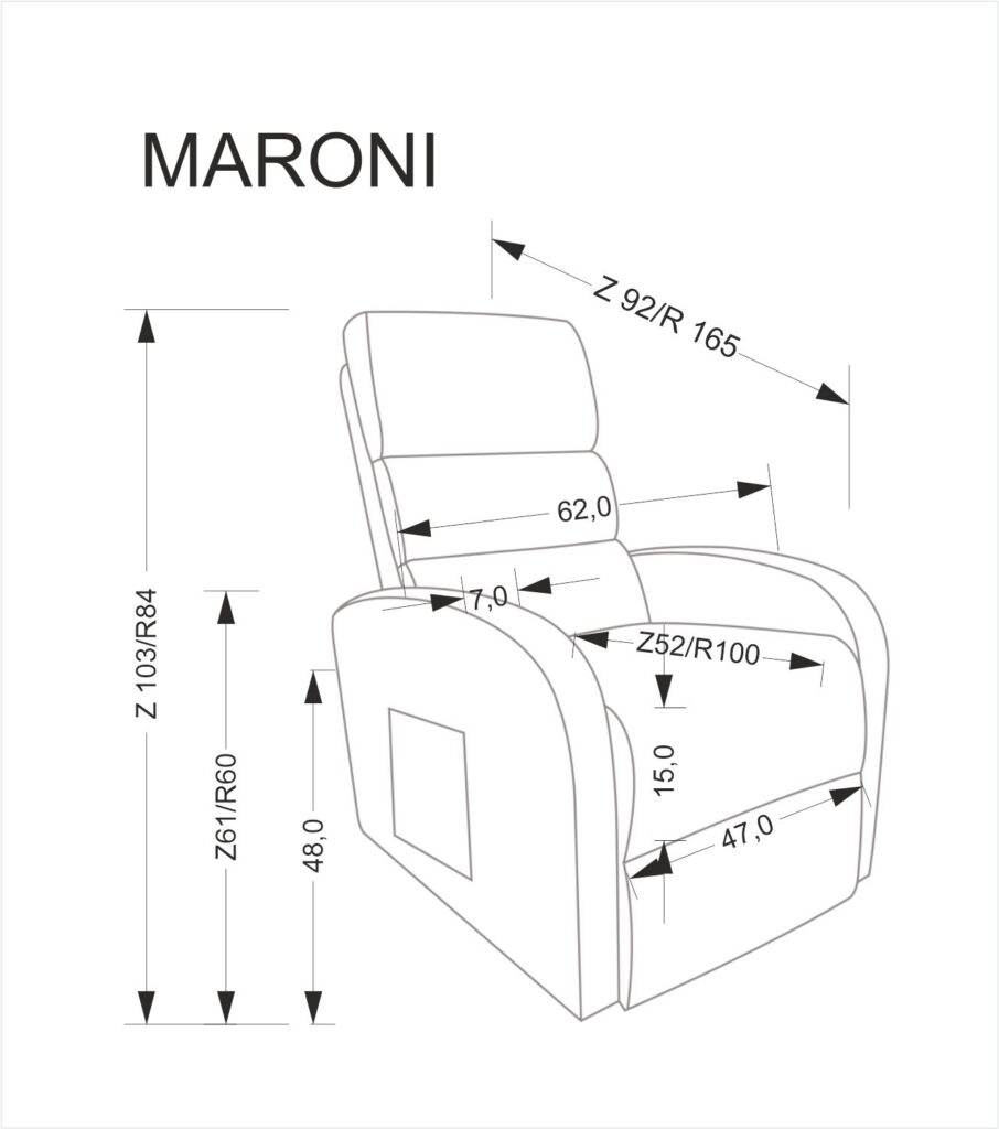 MARONI fotel wypoczynkowy beżowy