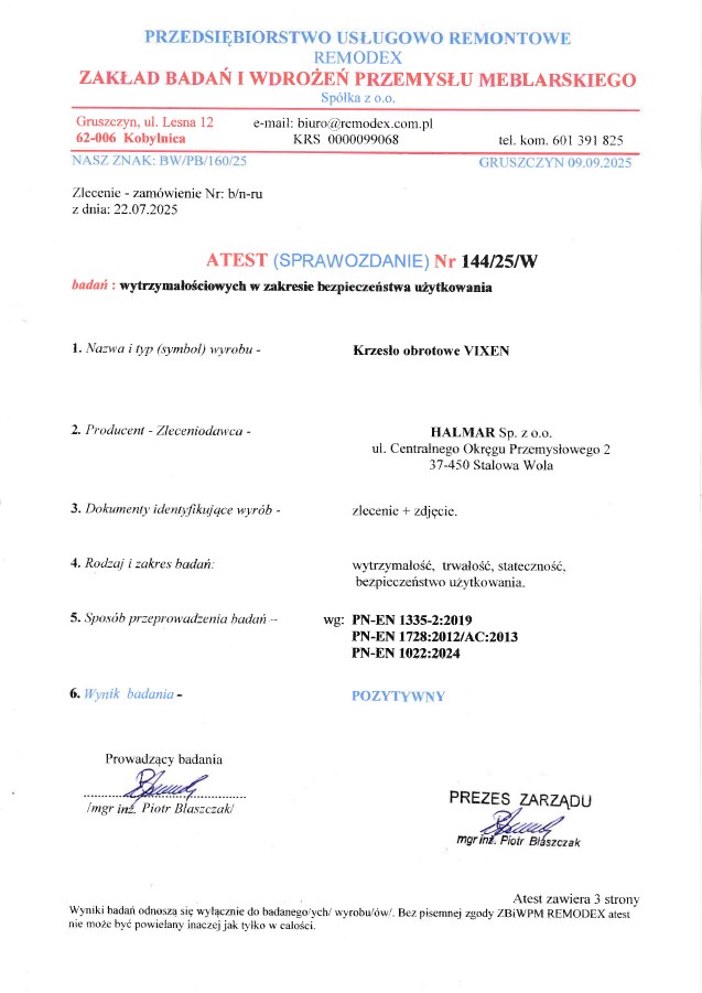 VIXEN fotel gabinetowy czarny