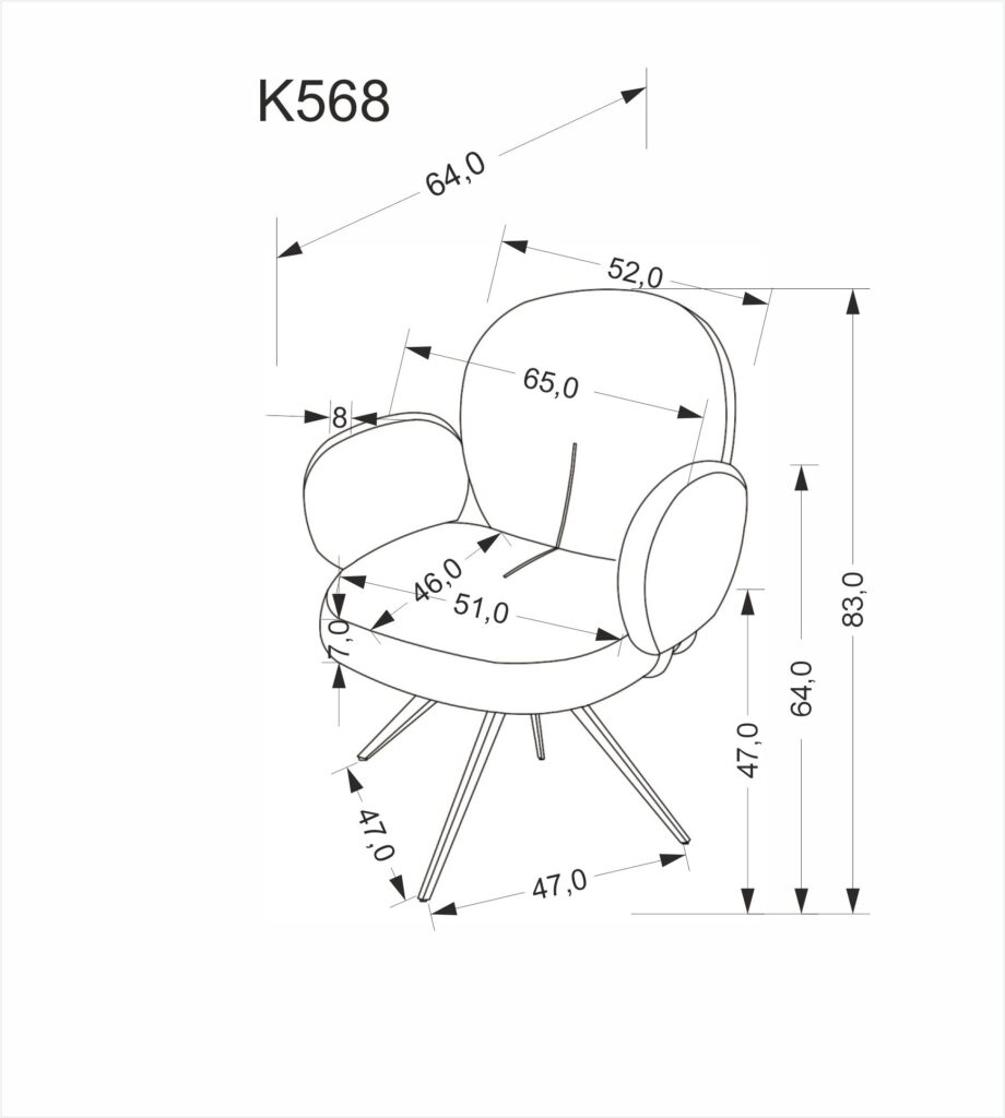 K568 krzesło popielaty