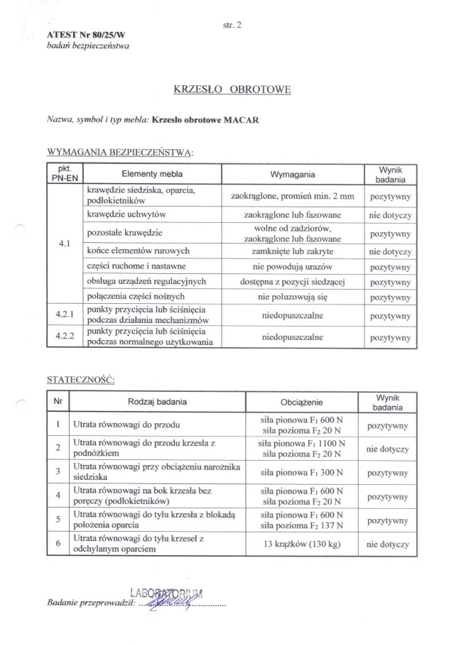 MACAR fotel gabinetowy, czarny