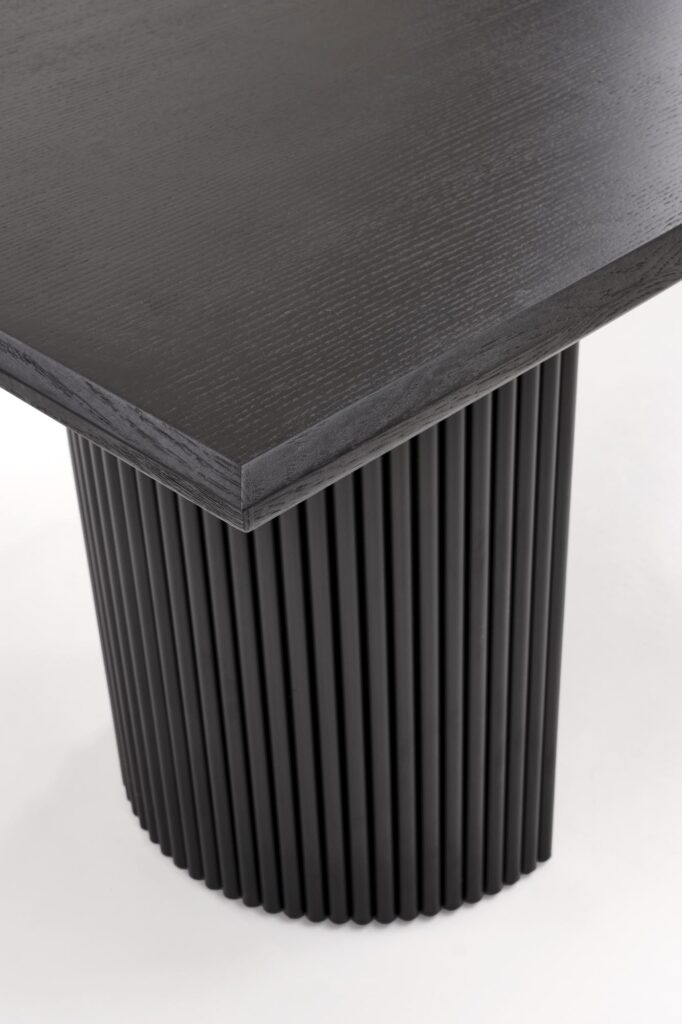 BOLERO stół rozkładany 160-250x90x78 cm dąb naturalny/czarny