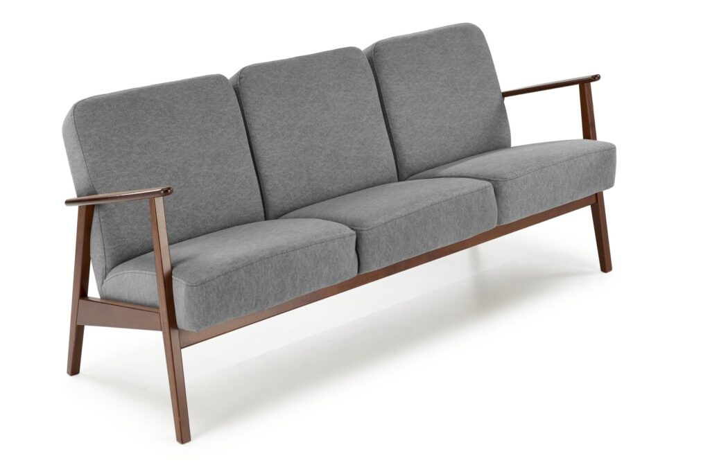 MILANO 3S sofa - popielaty tap. Castel 93