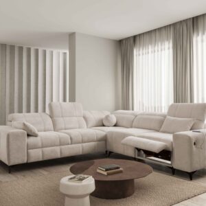 Narożnik ballagio III Mix z funkcją spania oraz funkcją relax tkanina Spring 1108