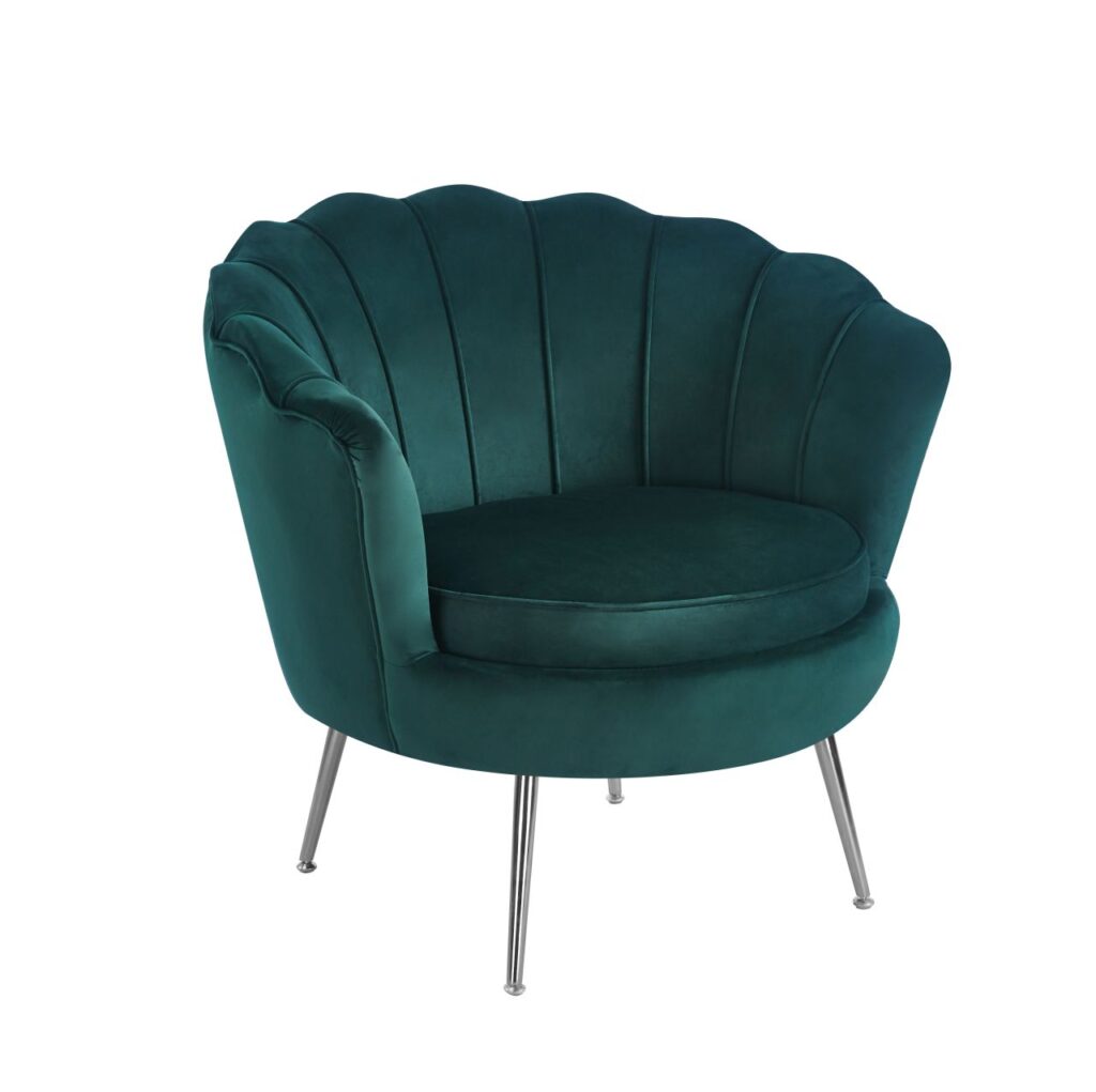 Fotel velvet (S) - Riviera 38 zielony