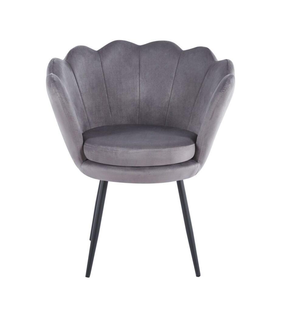 Fotel velvet (B) - Riviera 91 szary