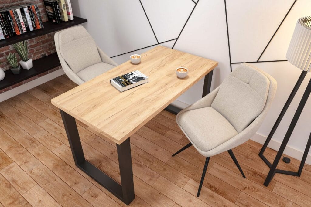 Stół (dąb złoty craft + nogi U60) 67x128