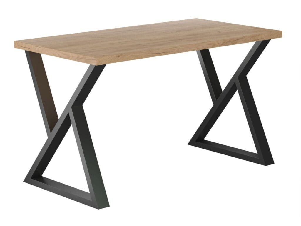 Stół (dąb złoty craft + nogi X60) 67x128