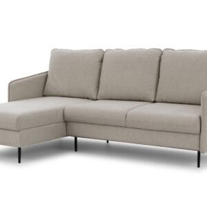 Narożnik Taila Mini z funkcją spania / Loft 02 / czarne nogi
