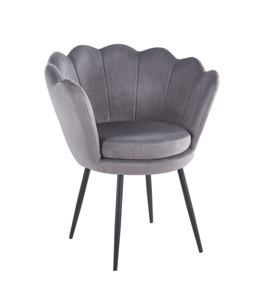Fotel velvet (B) - Riviera 91 szary