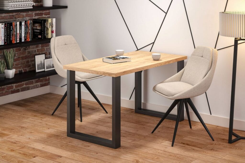 Stół (dąb złoty craft + nogi U60) 67x128