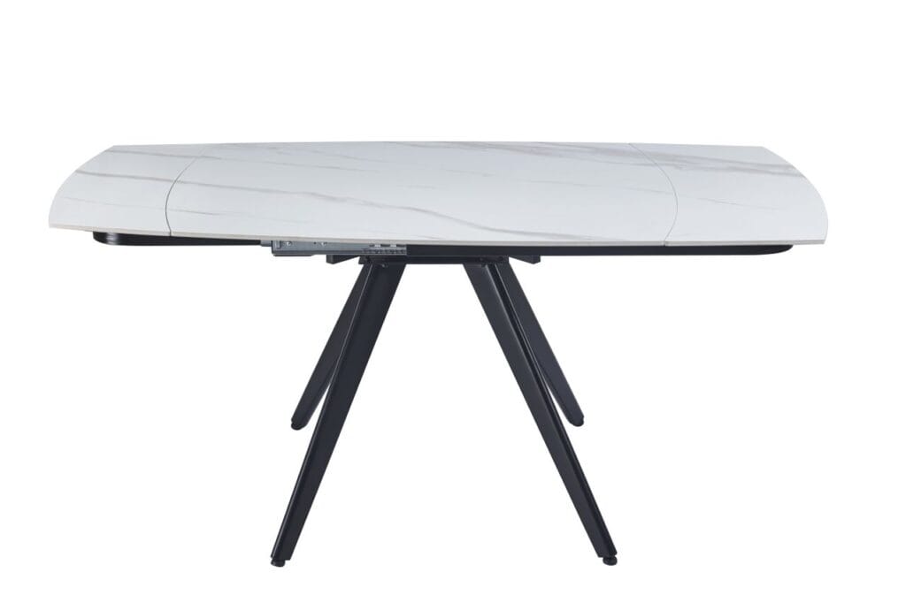 Stół rozkładany (biały marmur) 120(180)x80
