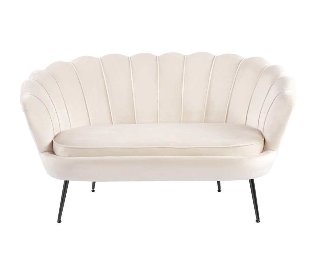 Sofa velvet (B) - Riviera 06 beżowa