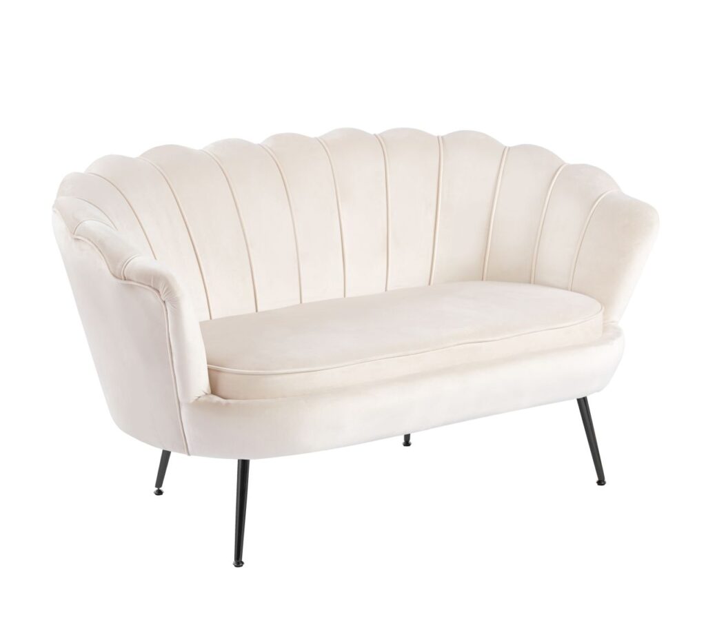 Sofa velvet (B) - Riviera 06 beżowa