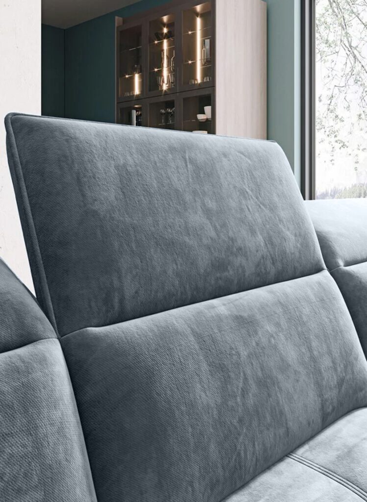 Narożnik COLOMBO XL Prawostronny z elektryczną funkcją spania pojemnikiem PALLADIUM 15 Szary