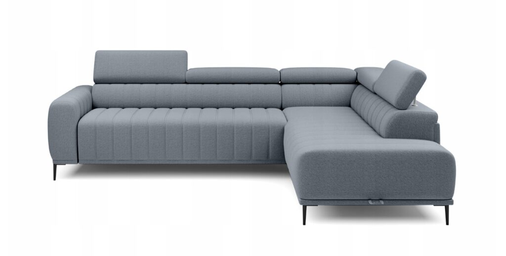Narożnik GANDI 160 Prawostronny Materac system włoski Salvador 14 Szary