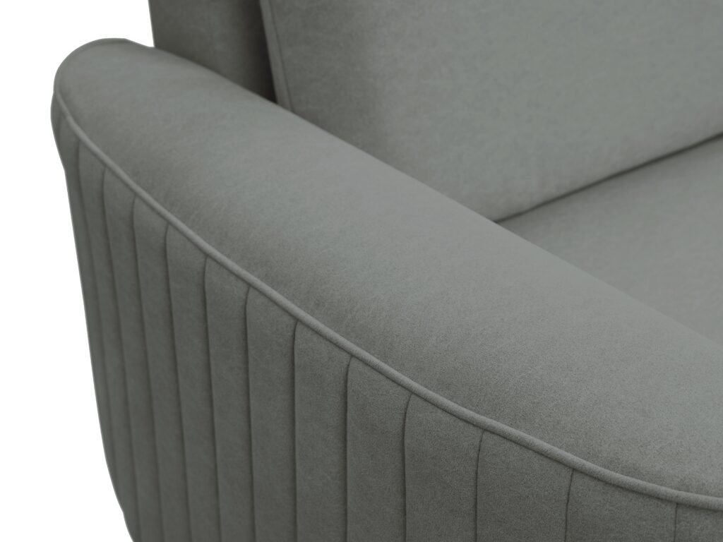 Narożnik LAREN nowoczesna sofa z funkcją spania, pojemnik na pościel, plastikowe nogi, lewa strona, CIEMNOSZARY, 251x251x85 cm