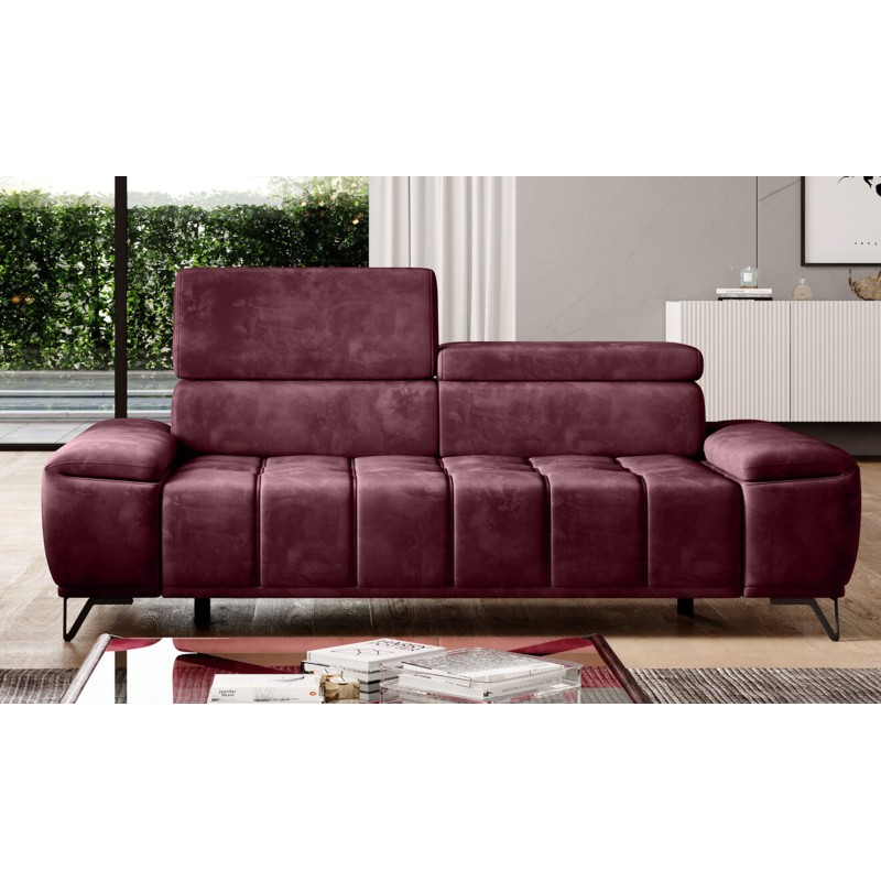 Sofa 3 osobowa PALLADIO z elektrycznym systemem rozkładania siedziska regulowane zagłówki MONOLITH 69
