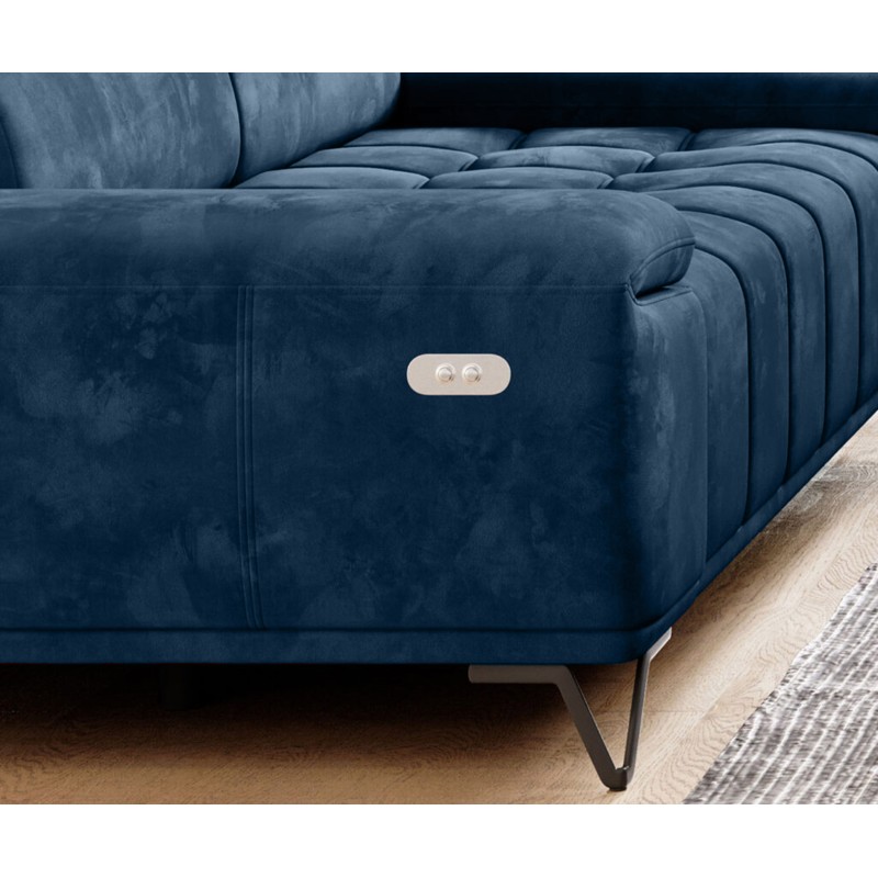Sofa 3 osobowa PALLADIO z elektrycznym systemem rozkładania siedziska regulowane zagłówki MONOLITH 77