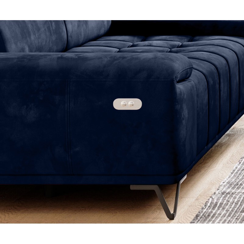 Sofa 3 osobowa PALLADIO z elektrycznym systemem rozkładania siedziska regulowane zagłówki MONOLITH 79