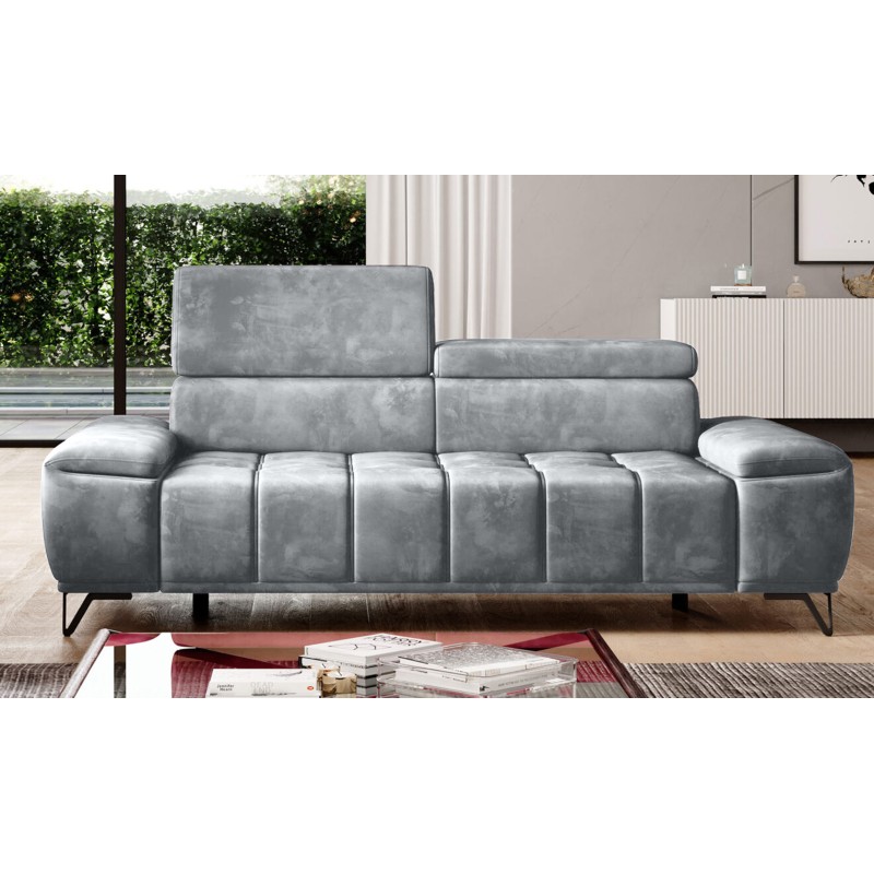 Sofa 3 osobowa PALLADIO z elektrycznym systemem rozkładania siedziska regulowane zagłówki MONOLITH 84