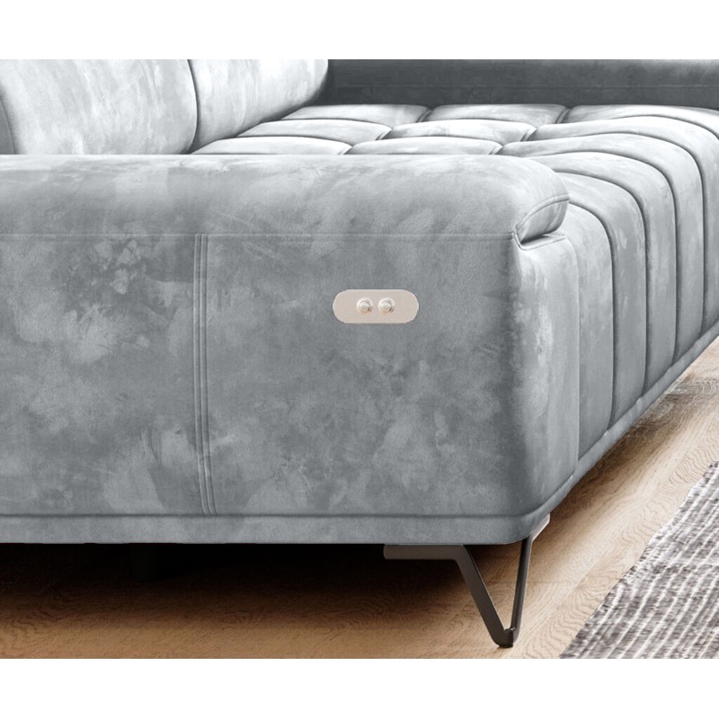 Sofa 3 osobowa PALLADIO z elektrycznym systemem rozkładania siedziska regulowane zagłówki MONOLITH 84