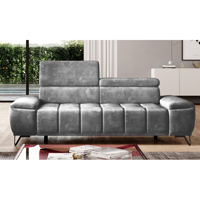 Sofa 3 osobowa PALLADIO z elektrycznym systemem rozkładania siedziska regulowane zagłówki MONOLITH 85