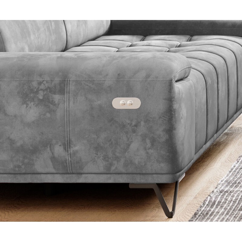 Sofa 3 osobowa PALLADIO z elektrycznym systemem rozkładania siedziska regulowane zagłówki MONOLITH 85