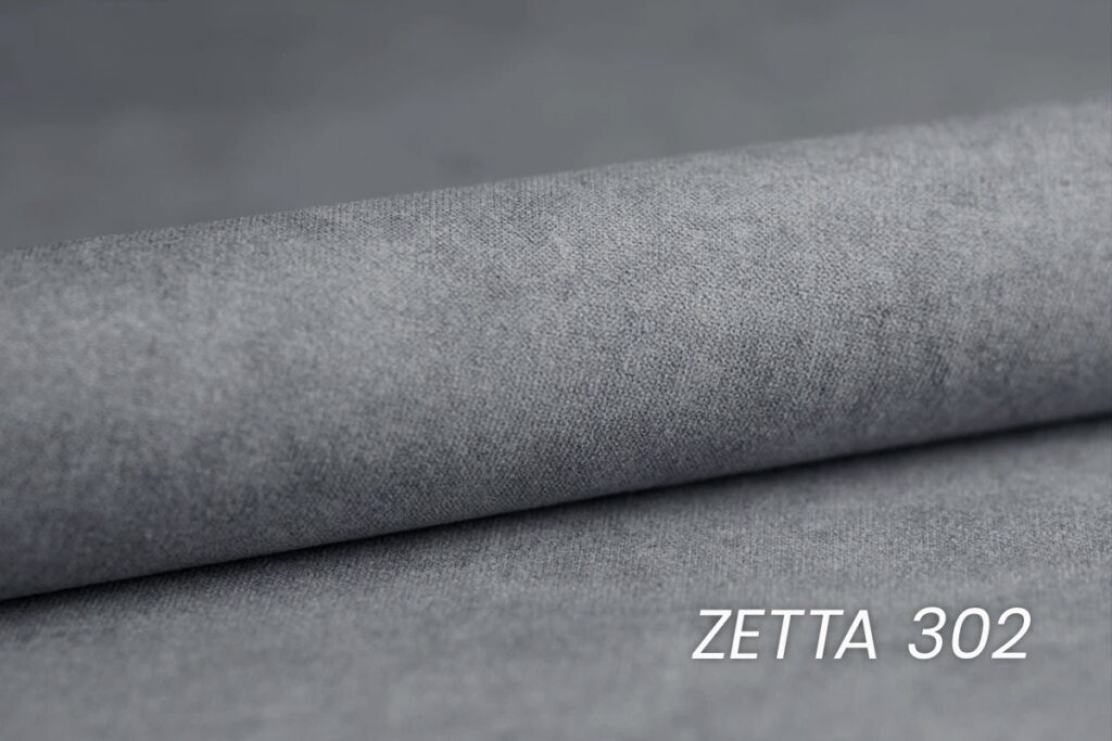 Sofa z funkcją spania Annabelle II z regulowanymi podłokietnikami - szary welwet łatwoczyszczący Zetta 302 / nogi chromowane