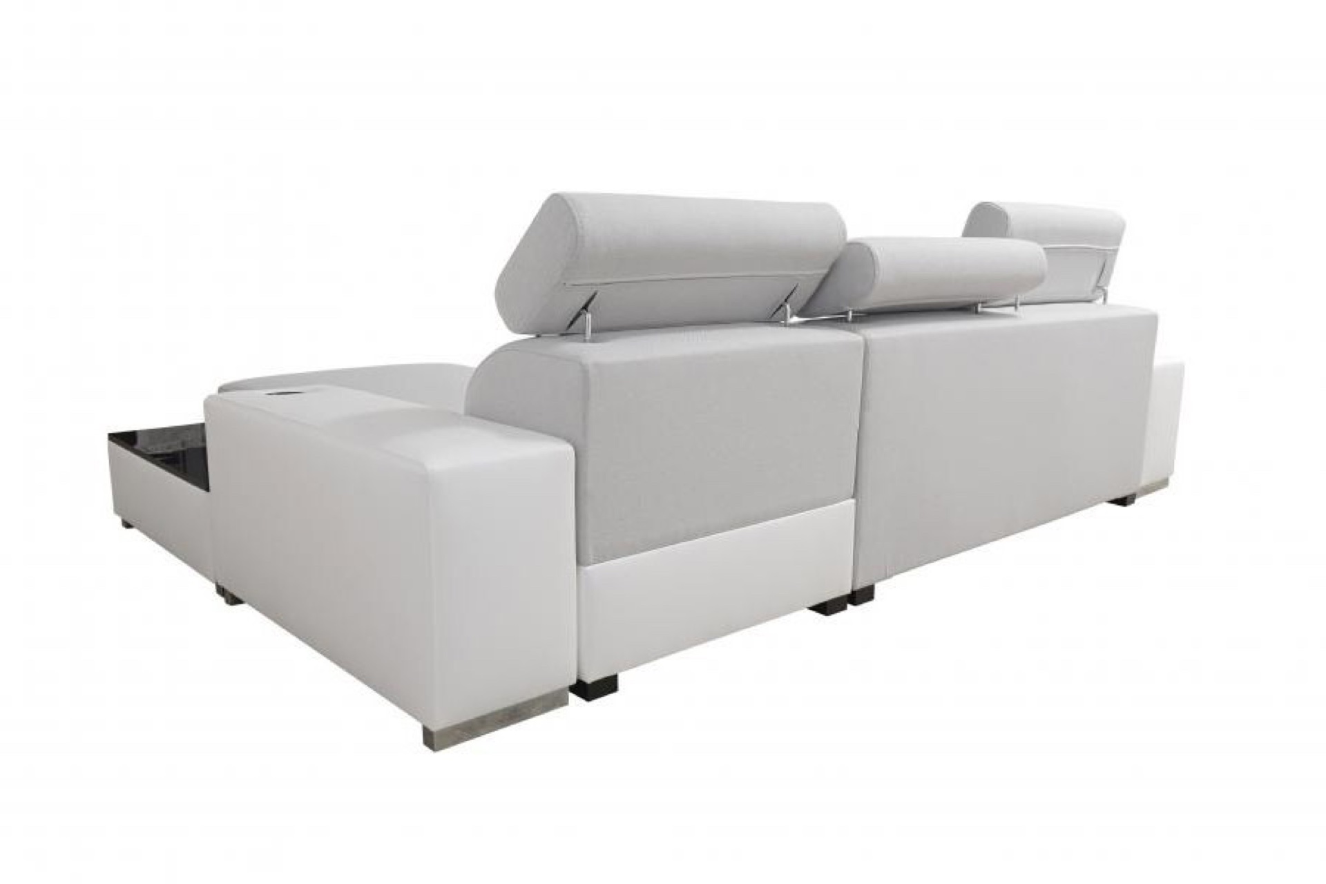 Narożnik Napoli I maxi z funkcją spania oraz otwieranym barkiem Tkanina Amor Velvet 4304