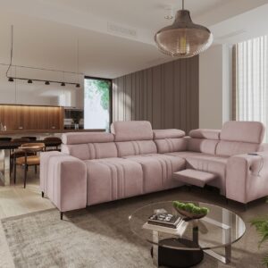 Narożnik Verona II Mix z funkcją spania oraz funkcją relax manualna tkanina Vena 10