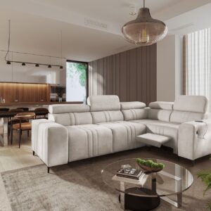 Narożnik Verona II Mix z funkcją spania oraz funkcją relax manualna tkanina Vena 9