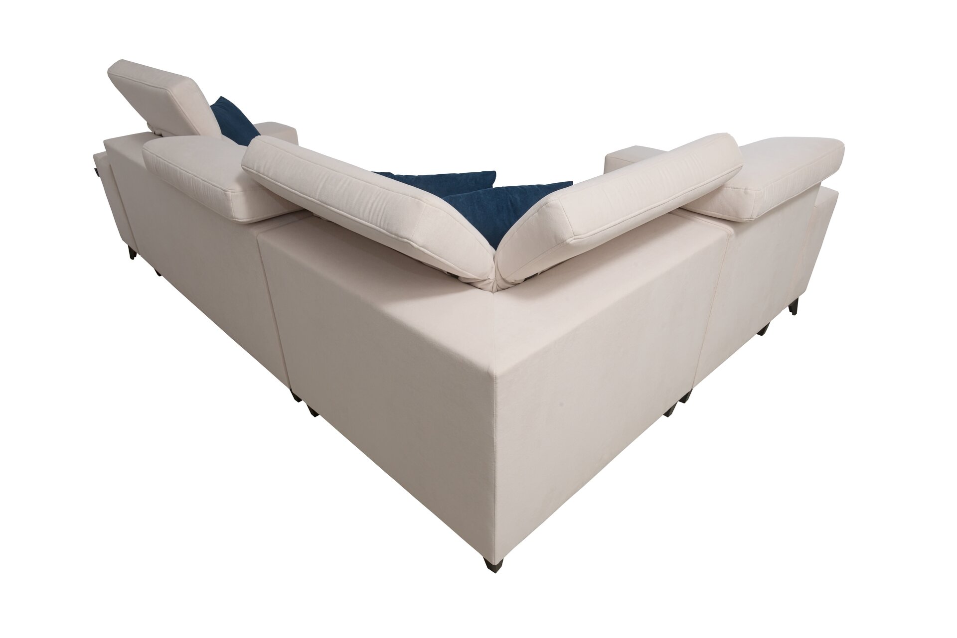 Narożnik Alto II z lamelami, funkcją spania oraz regulowane zagłówki tkanina Sawana 21