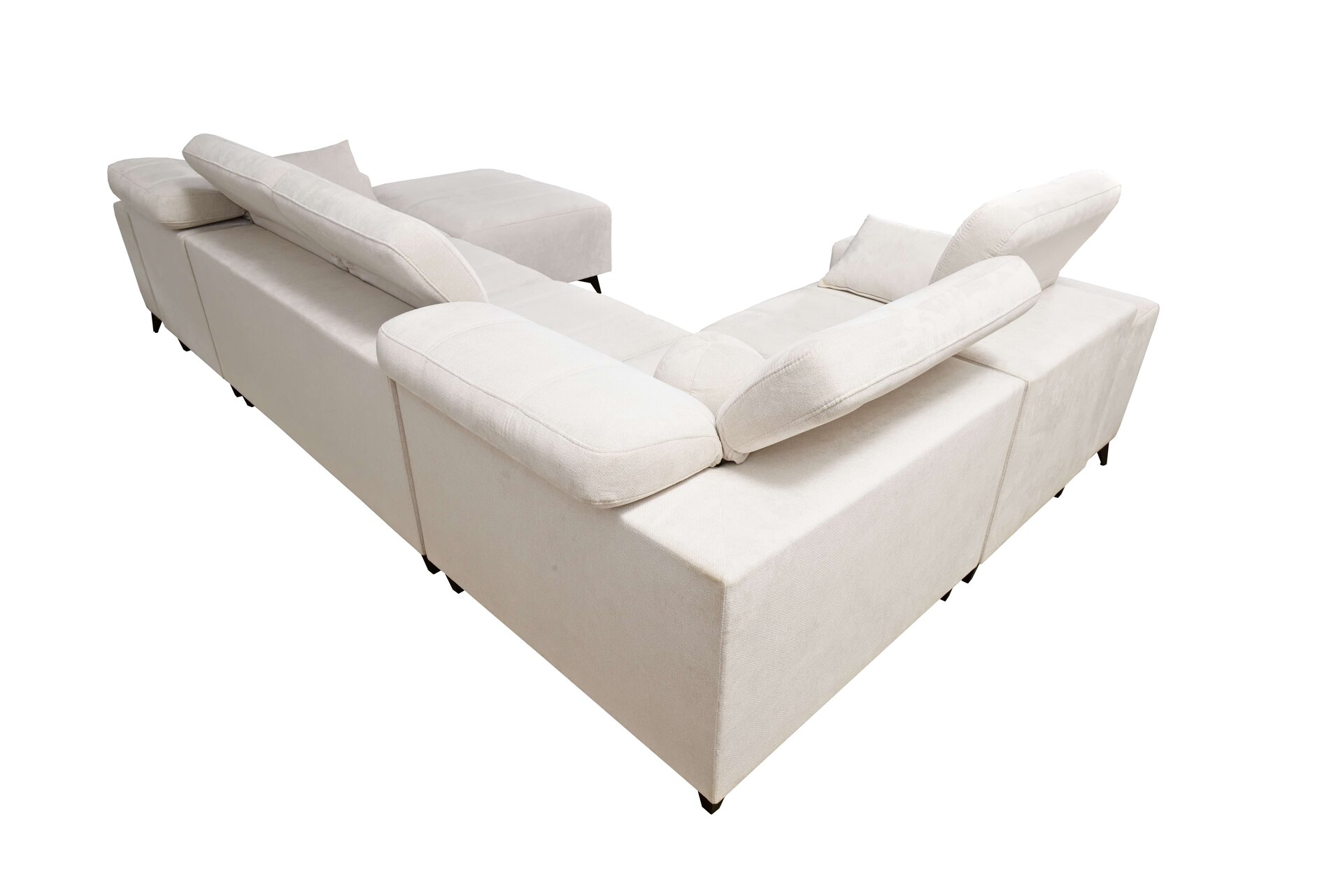Narożnik w kształcie U ballagio IV mix z funkcją spania oraz funkcją relax tkanina Spring 1118