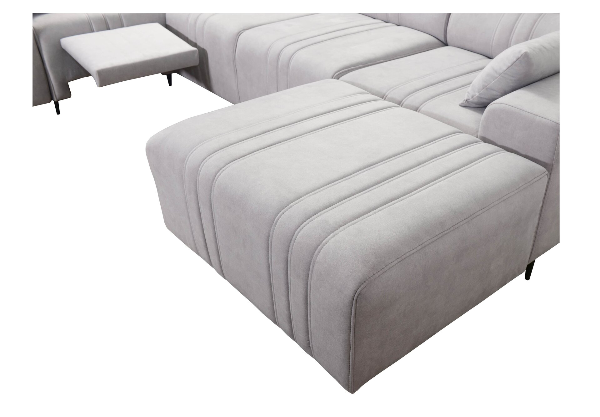 Narożnik w kształcie U Verona X Mix z funkcją spania oraz funkcją relax manualna tkanina Vena 10