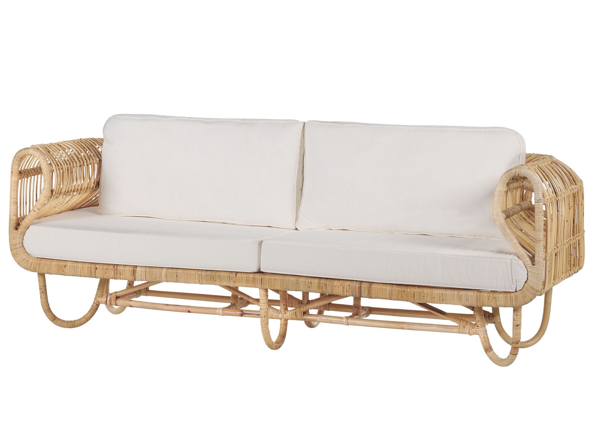 Sofa 2-osobowa rattanowa naturalna DOLCEDO